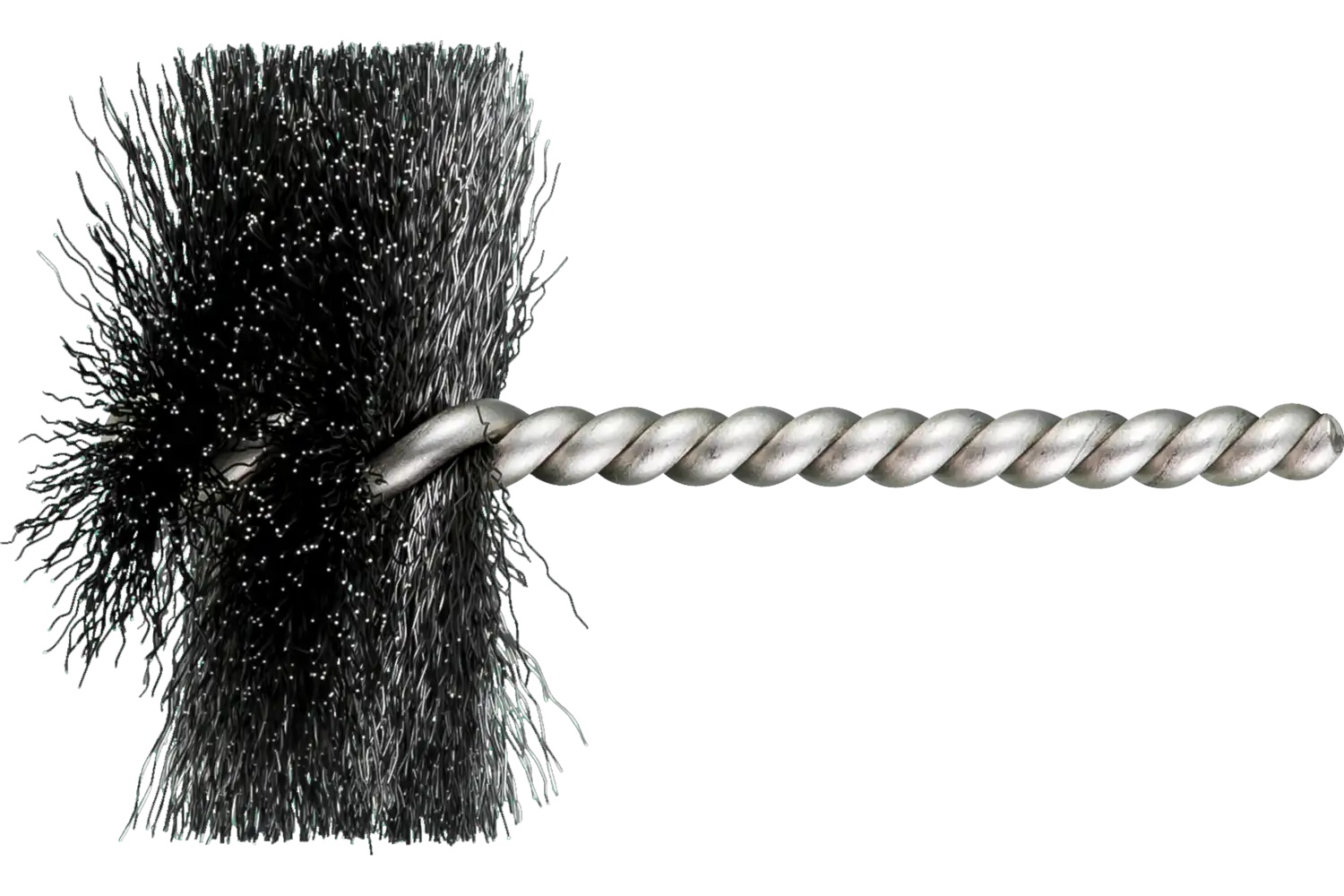 Picture of Pferd Power Tube Brush 2-1/4" Dia. .008 Carbon Steel Wire 1/4" Stem Ss/Ss